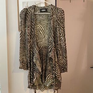 Zebra reformation wrap dress